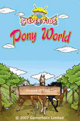 Clever Kids - Pony World (Europe) (En,Fr,De,Es,It,Pt) screen shot title